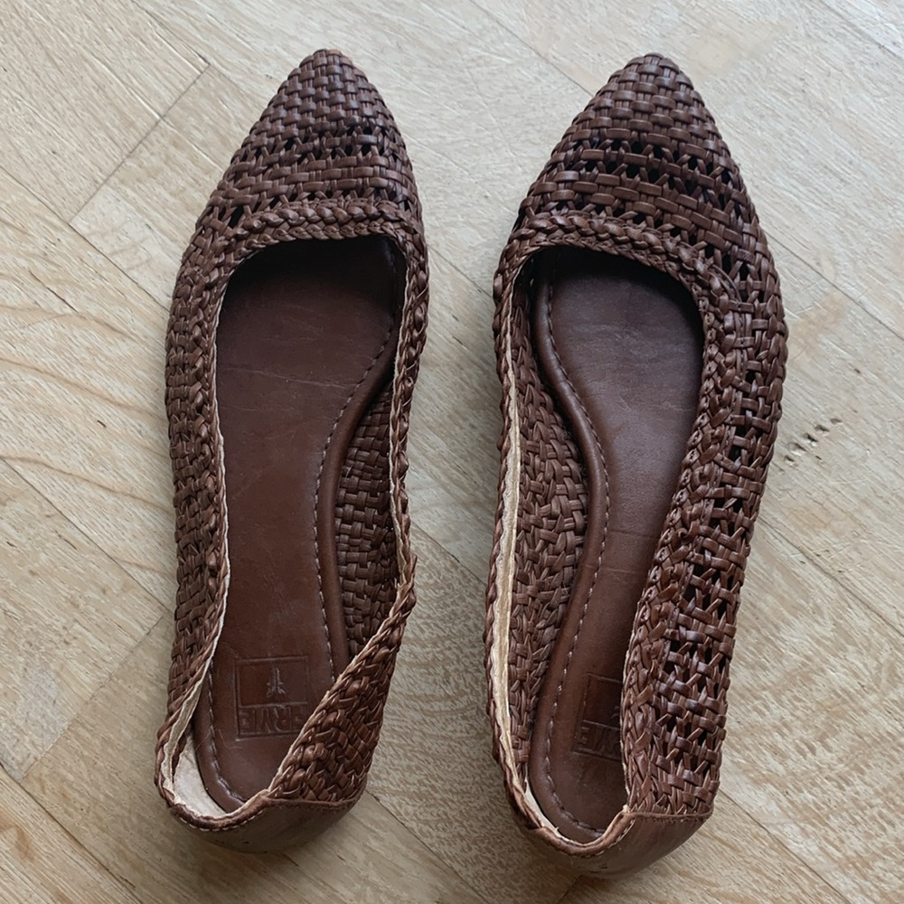 FRYE AND CO. Brown Woven Flats